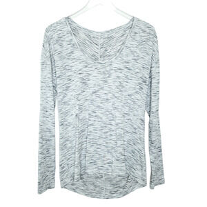 Lululemon Meant To Move Long Sleeve Top 6 Tiger Space Dye Black White Women's